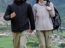 MJ1616纯色情侣冲锋衣