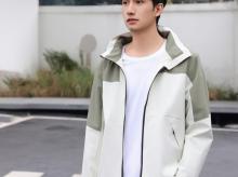 主推款MJ7799拼色连帽YKK拉链