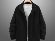 MJ2410C纯色立领单冲锋衣