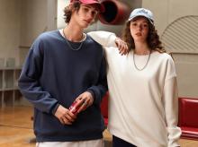 MJ104奥利绒圆领落肩大卫衣