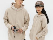 米妮棉银狐绒拉链大落肩卫衣