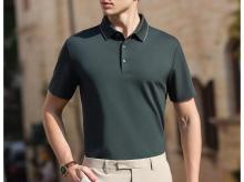 MJ6201莫代尔细珠地领边白条翻领短袖